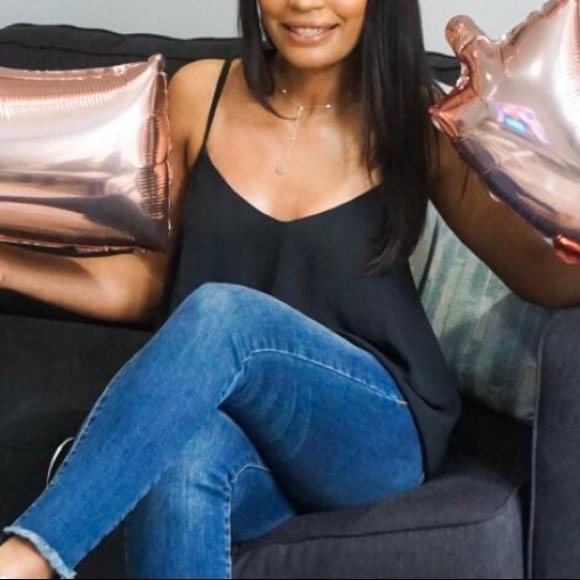 TopShop Black Rouleau Camisole Top - Picture 3 of 3